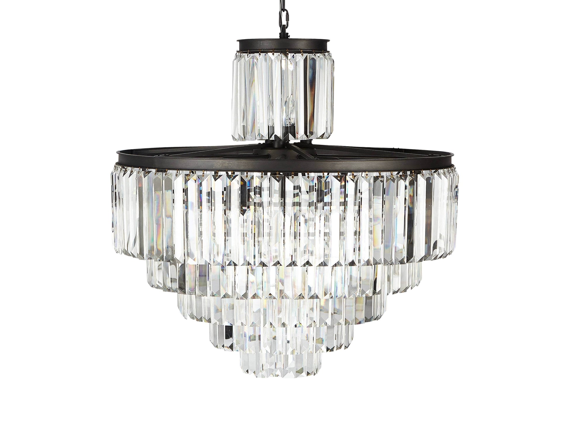Leyland Art Deco Crystal Chandelier