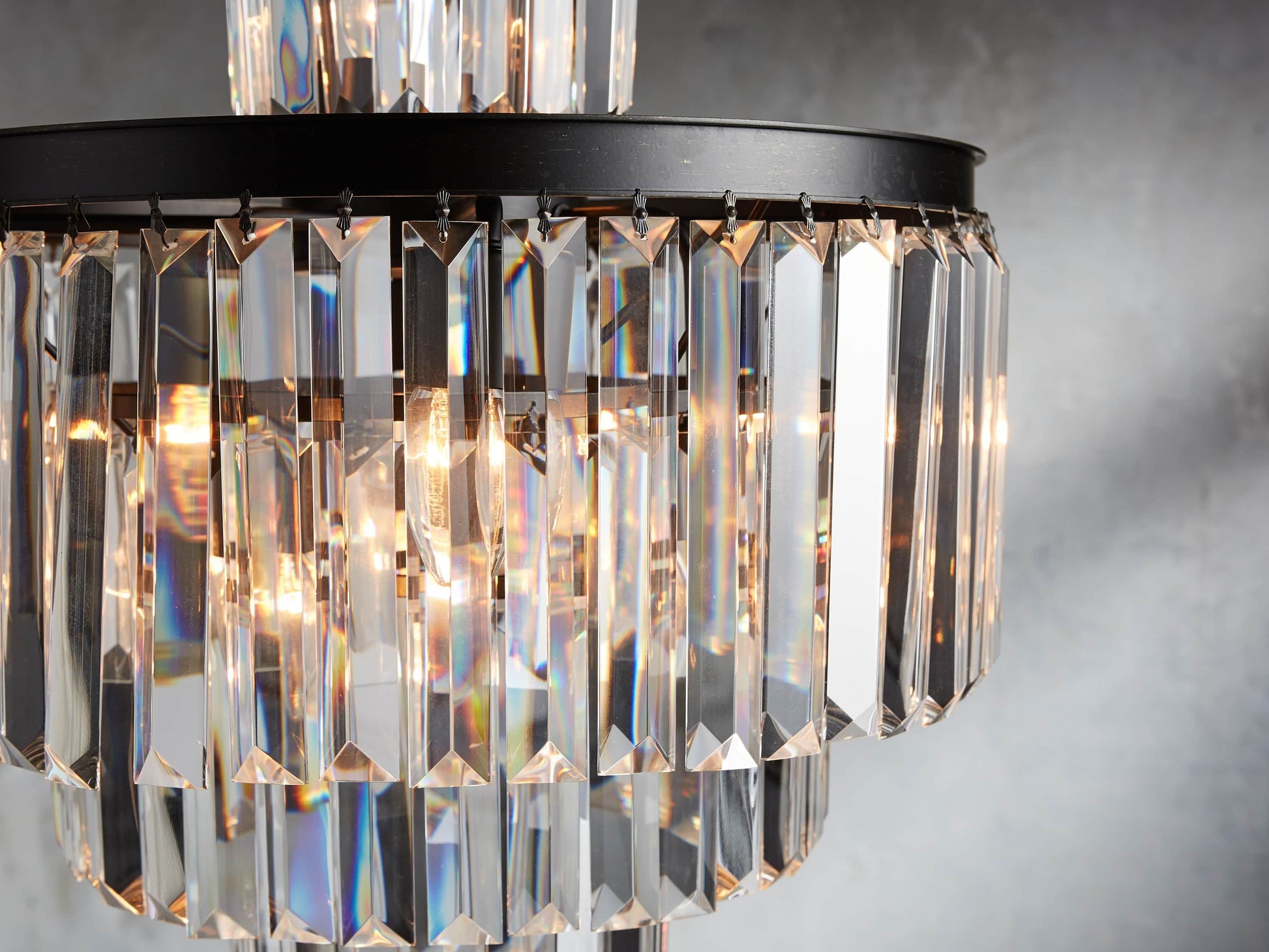 Leyland Art Deco Crystal Chandelier