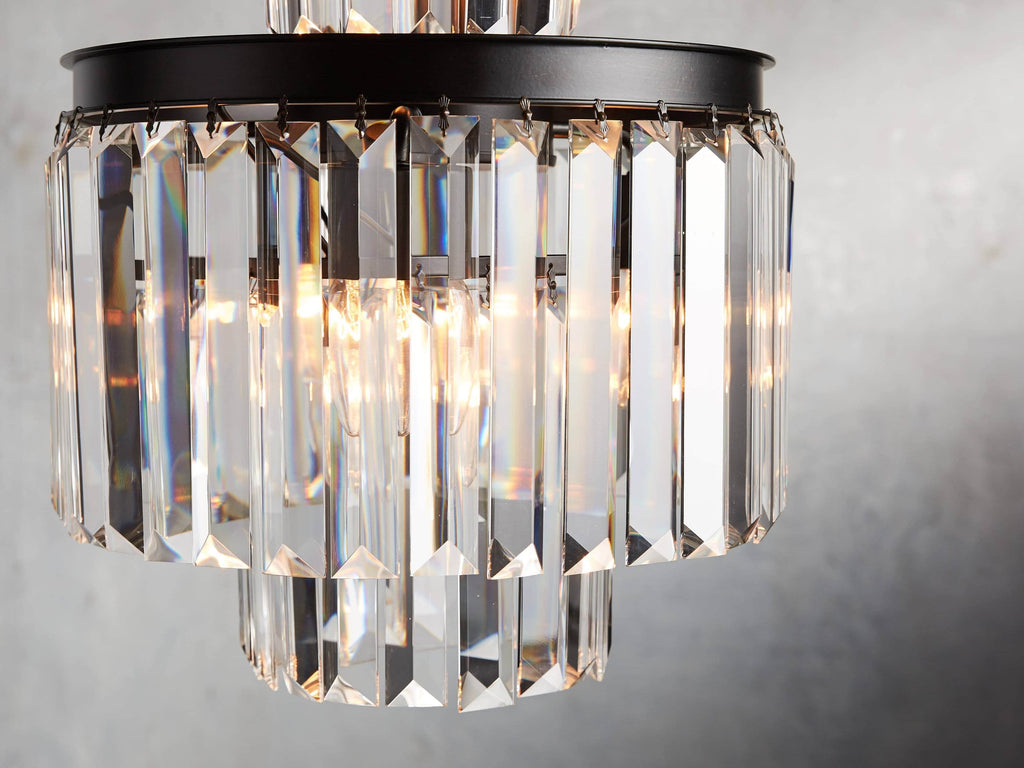 Leyland Art Deco Crystal Chandelier