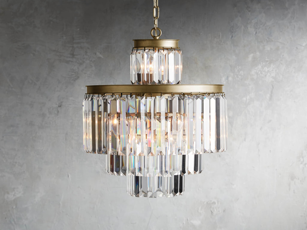 Leyland Art Deco Crystal Chandelier