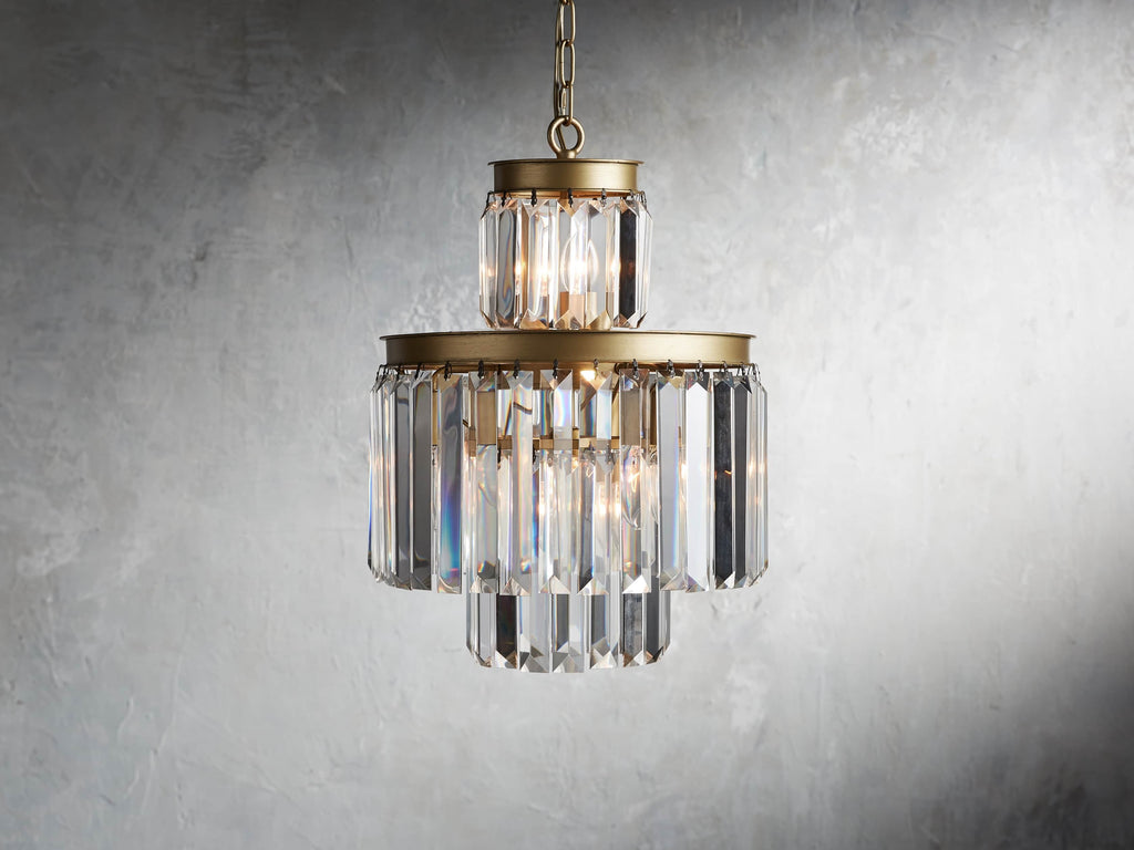 Leyland Art Deco Crystal Chandelier