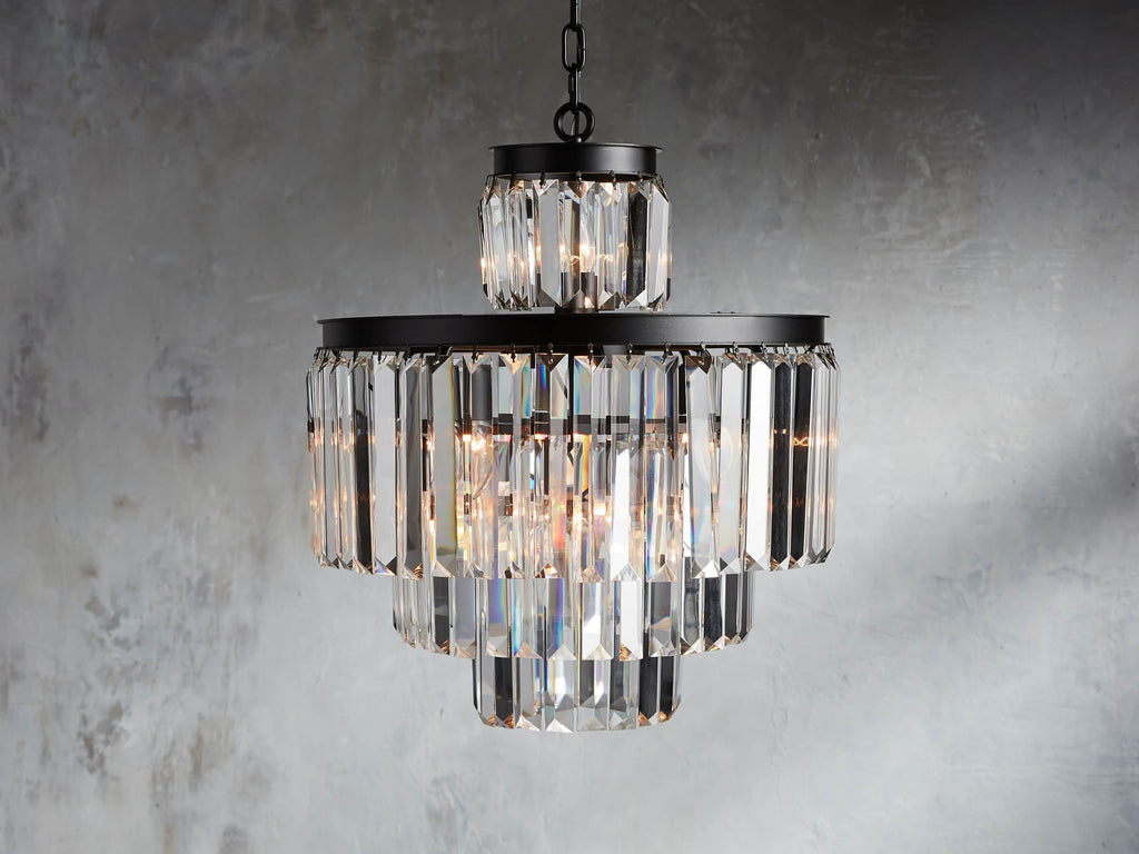 Leyland Art Deco Crystal Chandelier