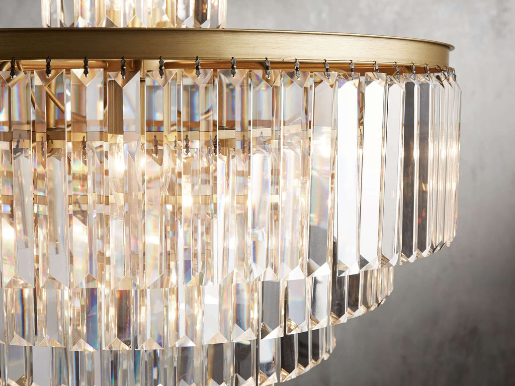 Leyland Art Deco Crystal Chandelier