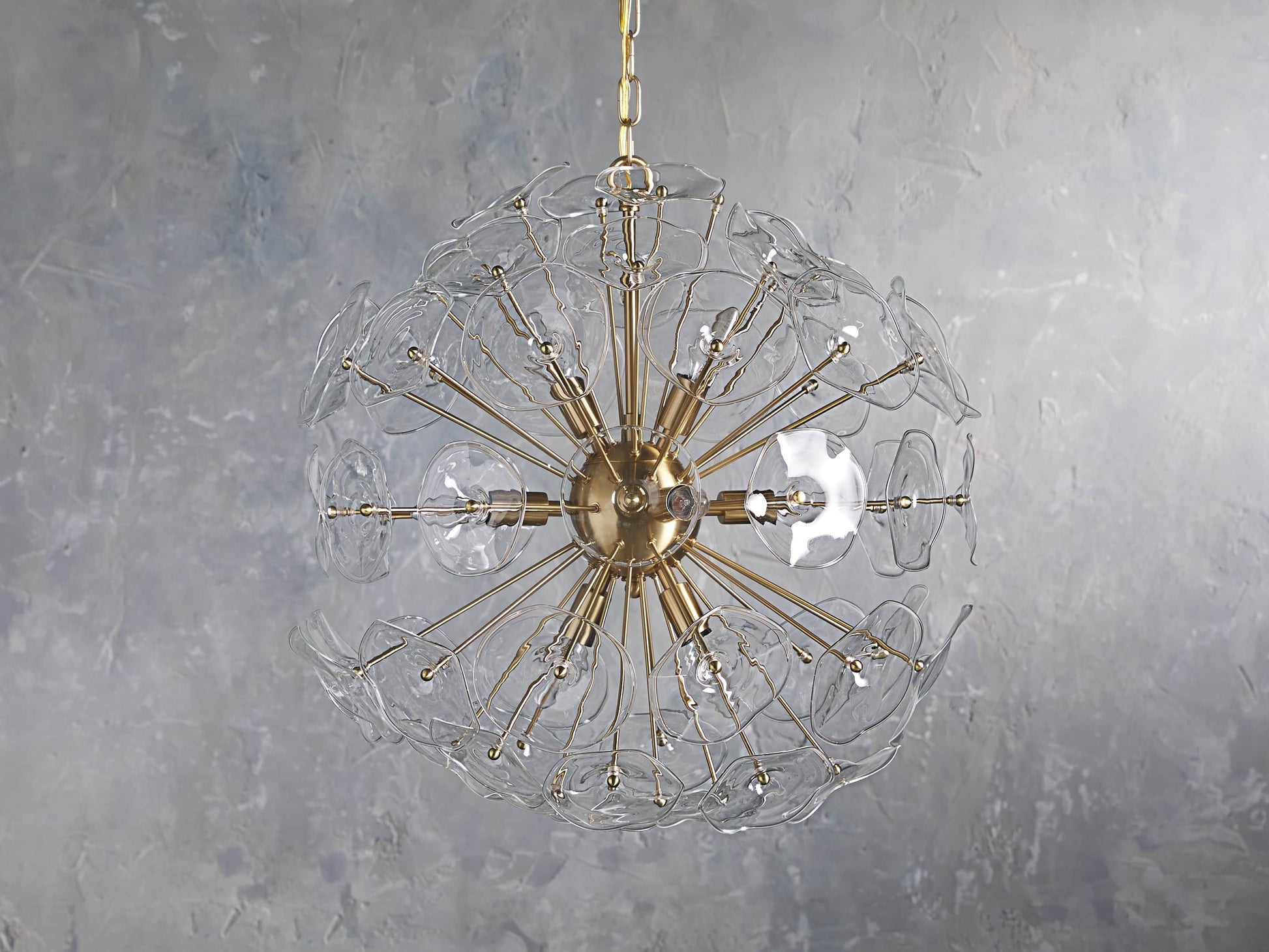 Lily Round Glass Petal Chandelier