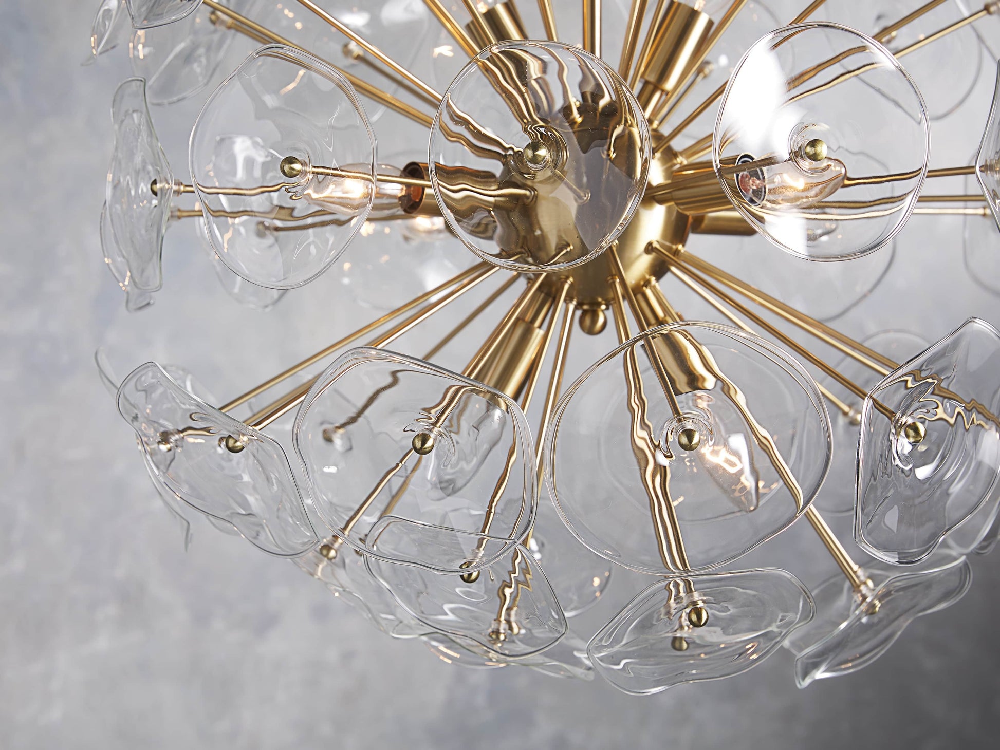 Lily Round Glass Petal Chandelier