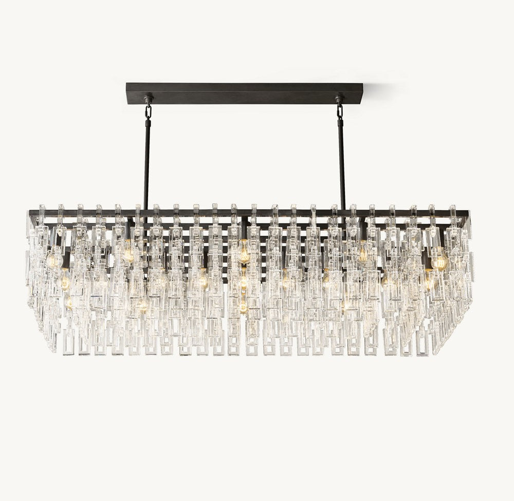 Marignan Rectangular Crystal Chandelier