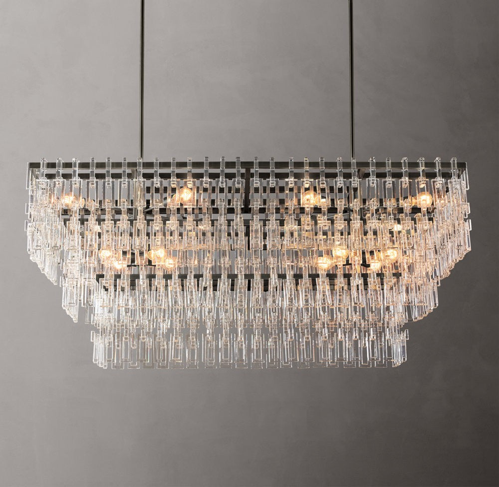 Marignan Tiered Rectangular Crystal Chandelier