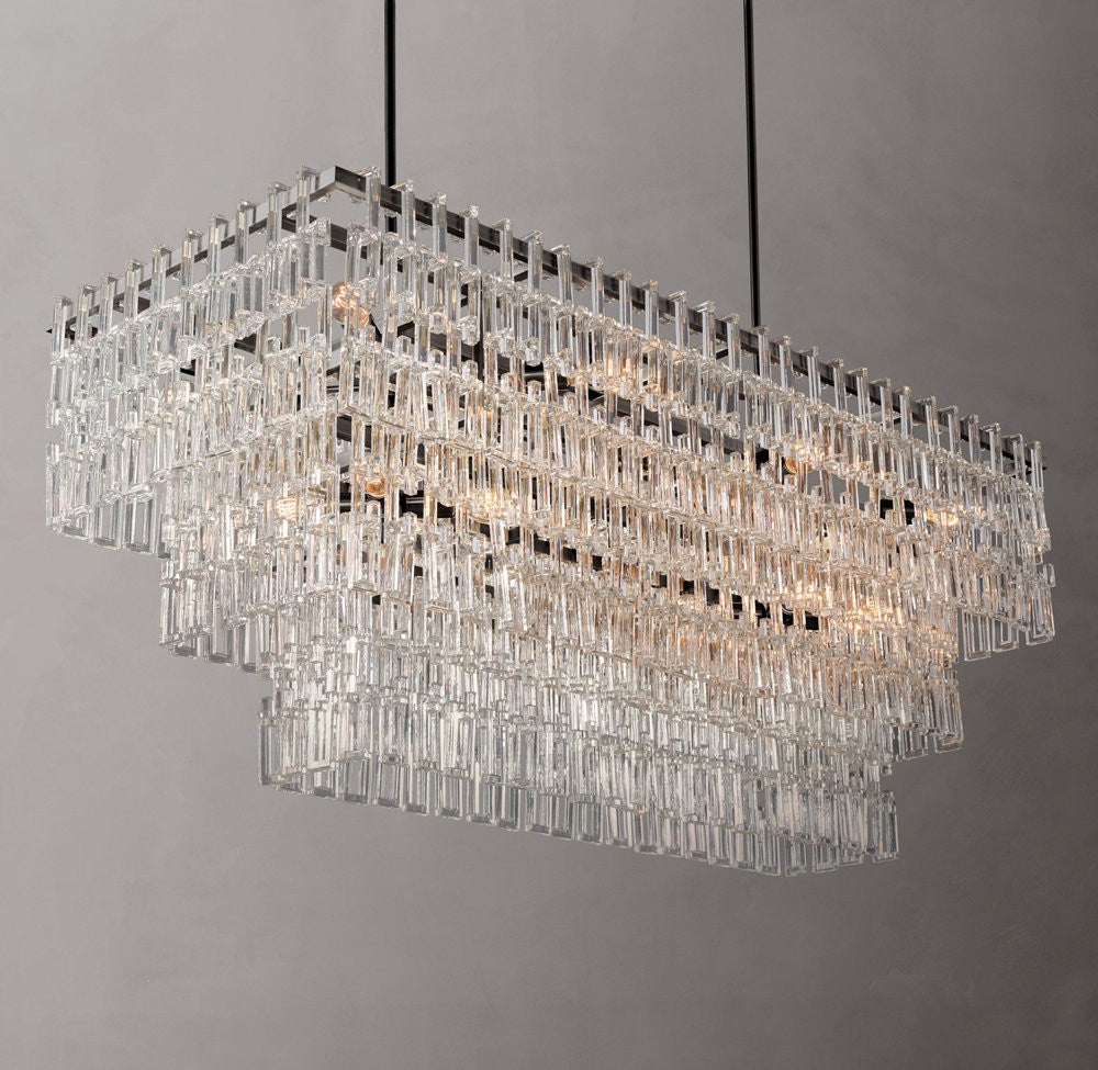 Marignan Tiered Rectangular Crystal Chandelier