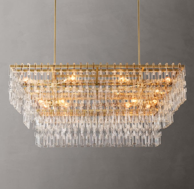 Marignan Tiered Rectangular Crystal Chandelier