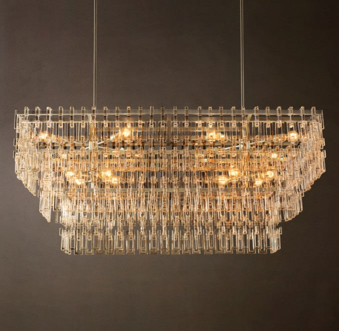 Marignan Tiered Rectangular Crystal Chandelier