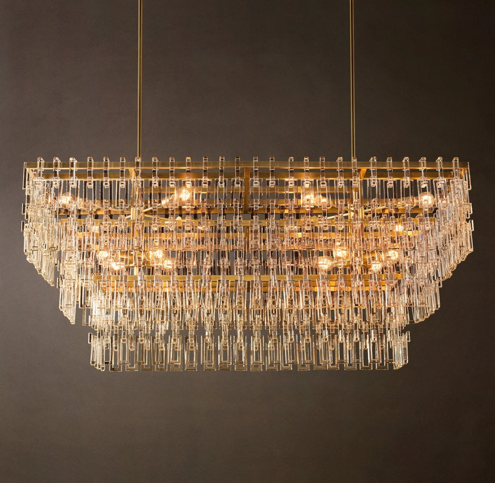 Marignan Tiered Rectangular Crystal Chandelier