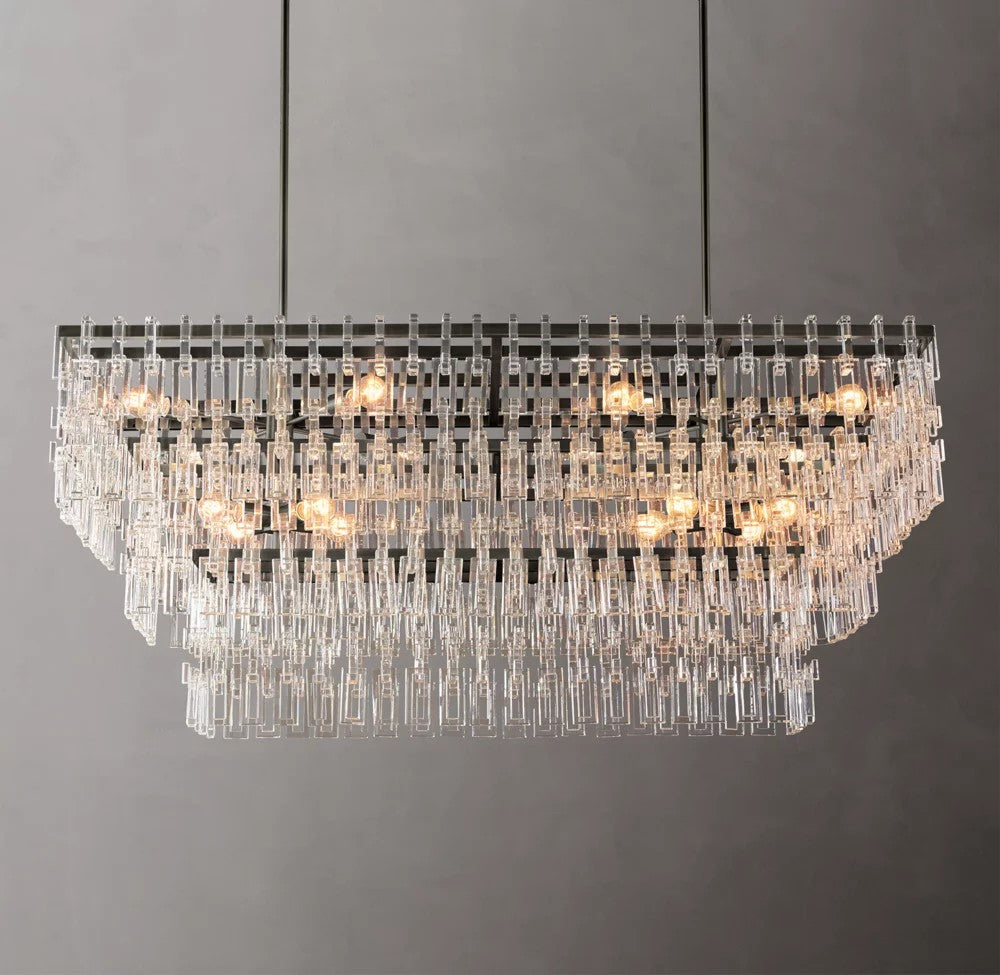 Marignan Tiered Rectangular Crystal Chandelier