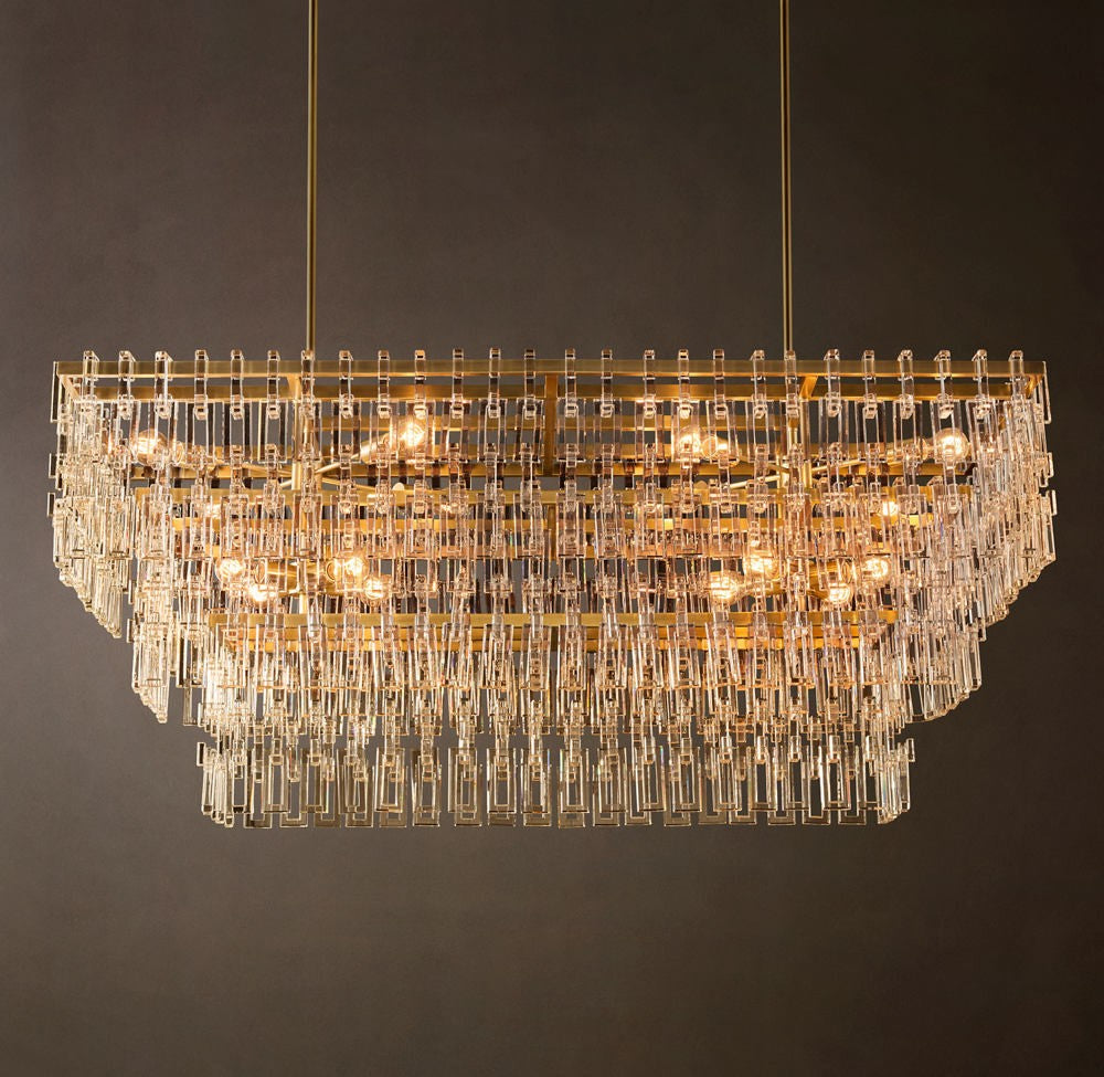 Marignan Tiered Rectangular Crystal Chandelier