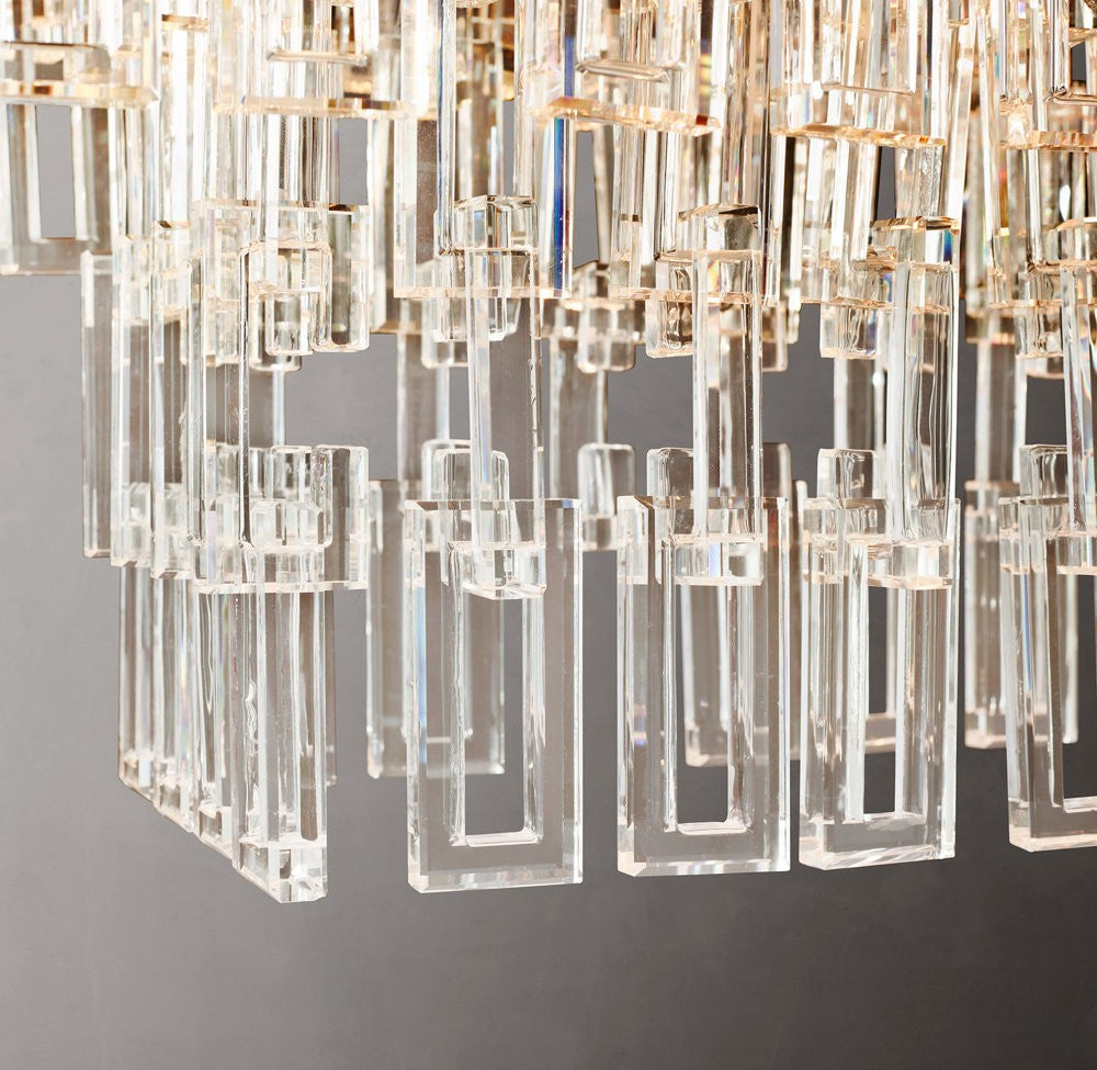 Marignan Tiered Rectangular Crystal Chandelier