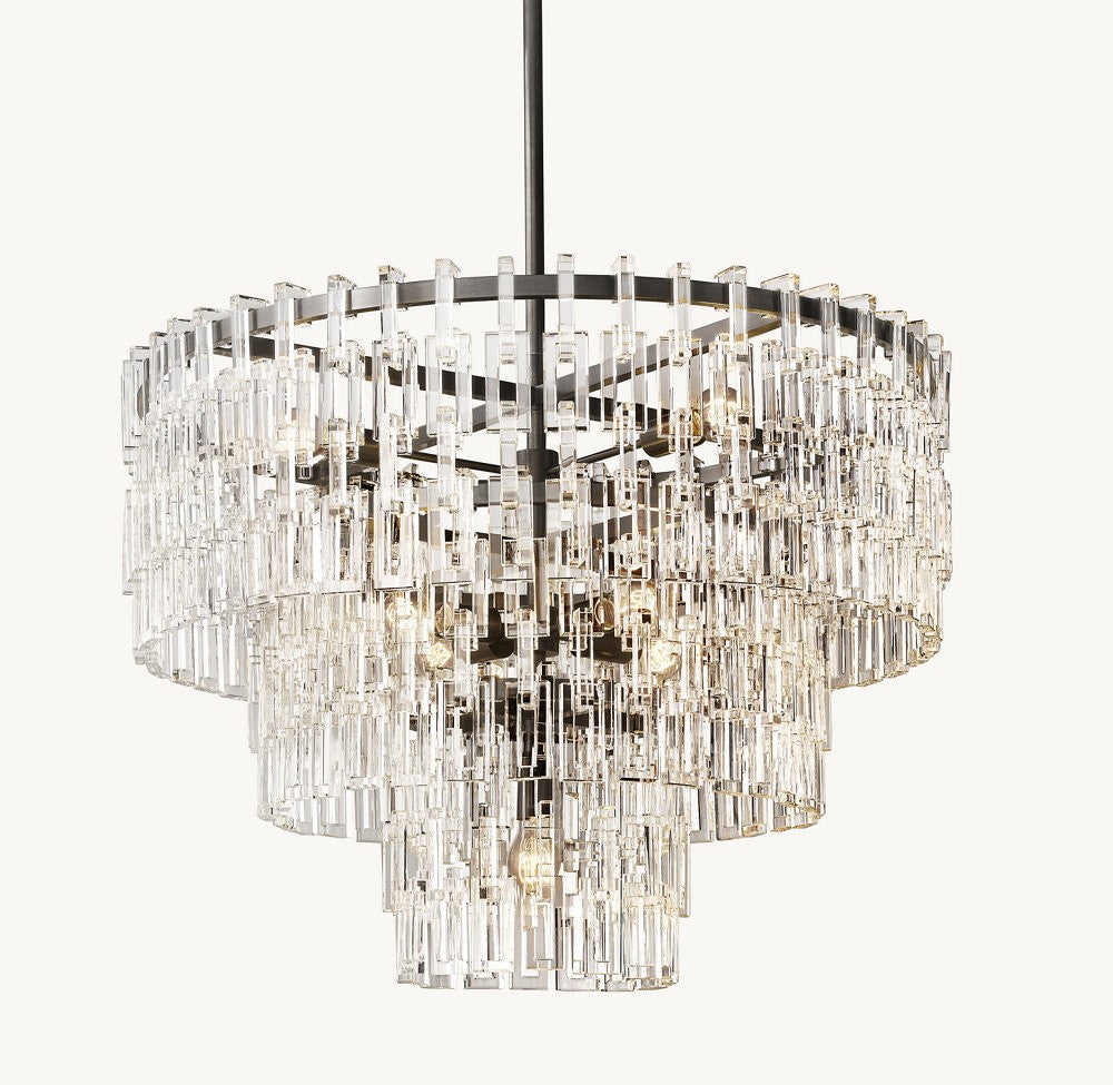 Marignan Tiered Round Crystal Chandelier
