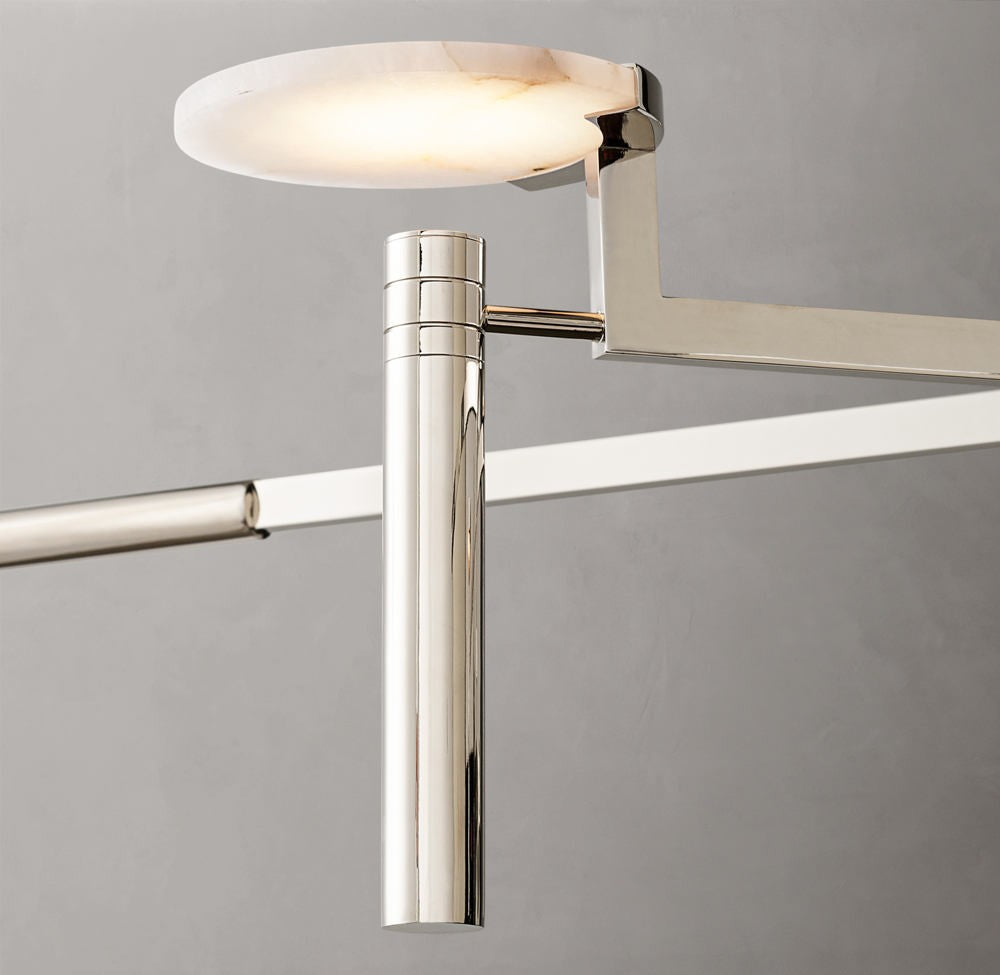 Melange Round Alabaster Disc Chandelier