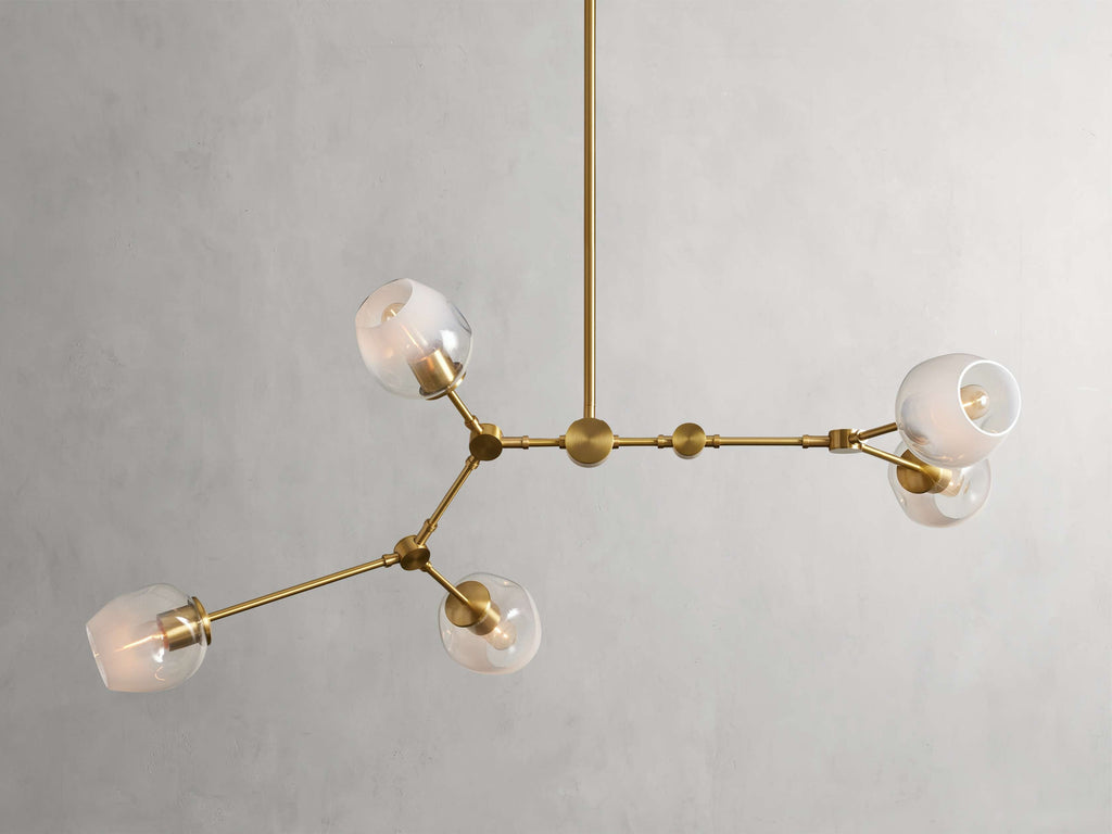 Noella Ombre Glass Linear Chandelier