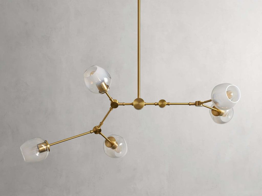 Noella Ombre Glass Linear Chandelier