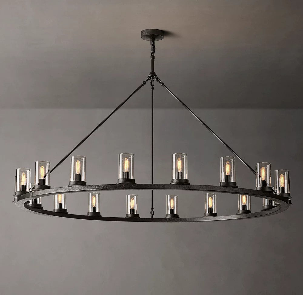 Ondra Round Clear Glass Chandelier