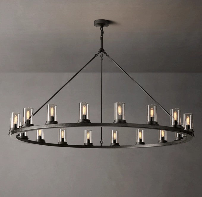 Ondra Round Clear Glass Chandelier