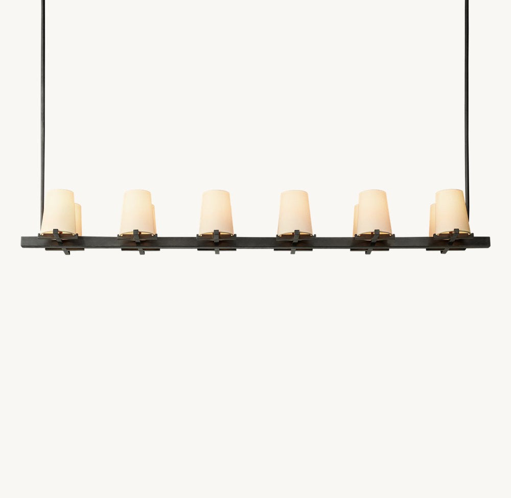Pauillac Fabric Shade Linear Chandelier