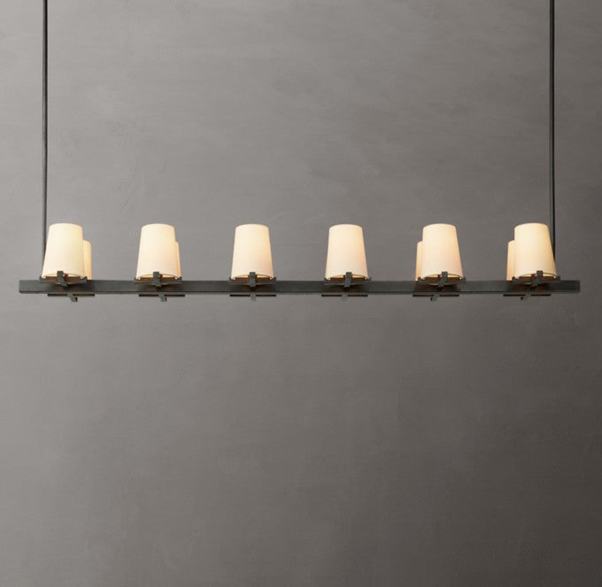 Pauillac Fabric Shade Linear Chandelier