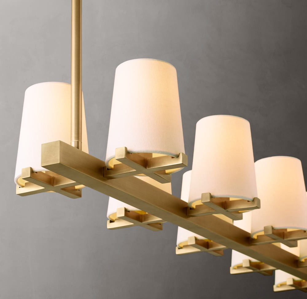 Pauillac Fabric Shade Linear Chandelier