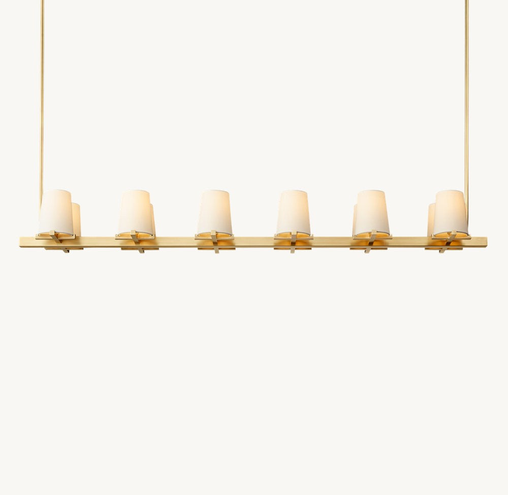 Pauillac Fabric Shade Linear Chandelier