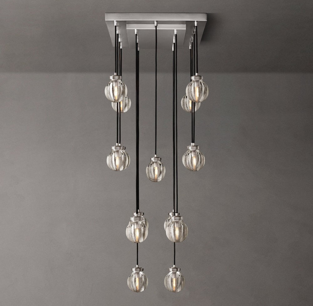 Pearl Rectangular Crystal Drop Chandelier
