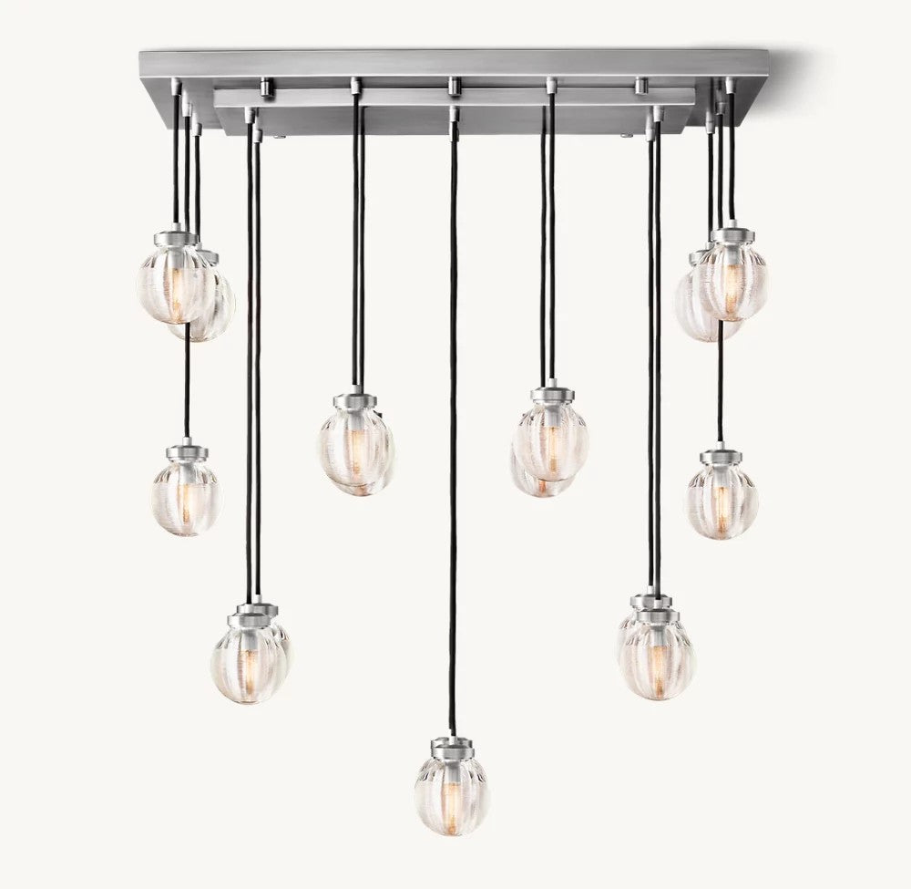 Pearl Rectangular Crystal Drop Chandelier