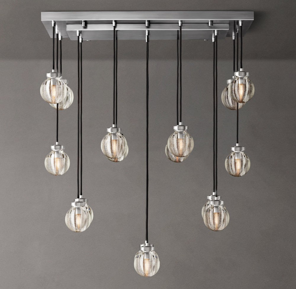 Pearl Rectangular Crystal Drop Chandelier