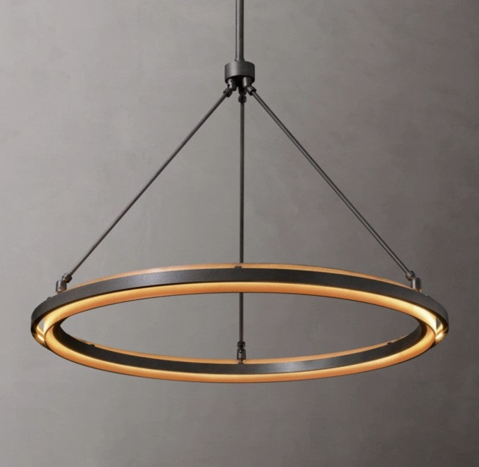 Peralta Round Forged Iron LED Chandelier