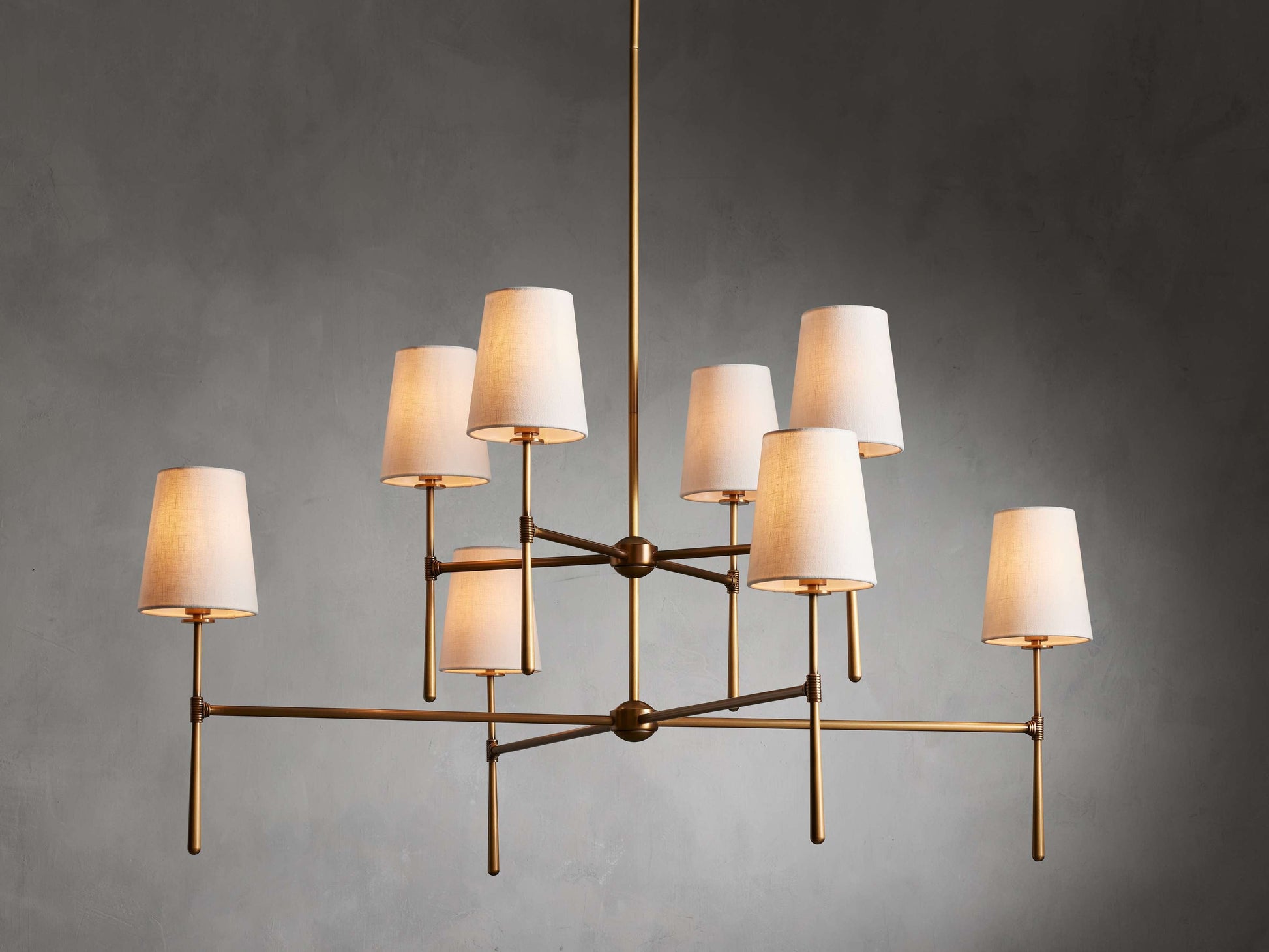 Rhodes Eight-Light Linen Shade Chandelier