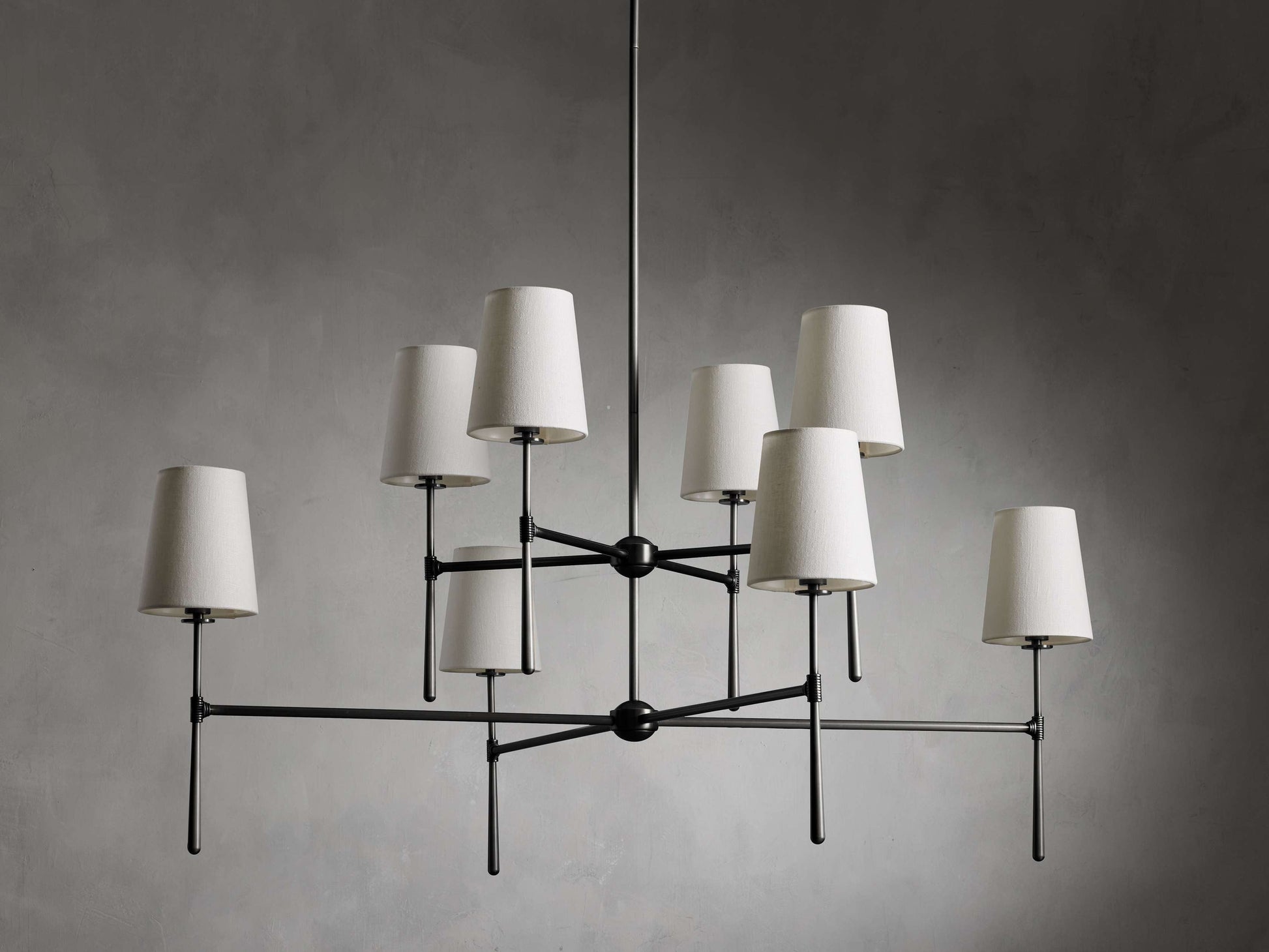 Rhodes Eight-Light Linen Shade Chandelier