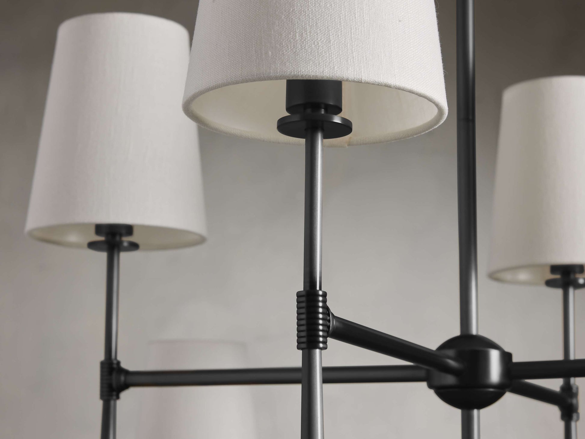 Rhodes Eight-Light Linen Shade Chandelier