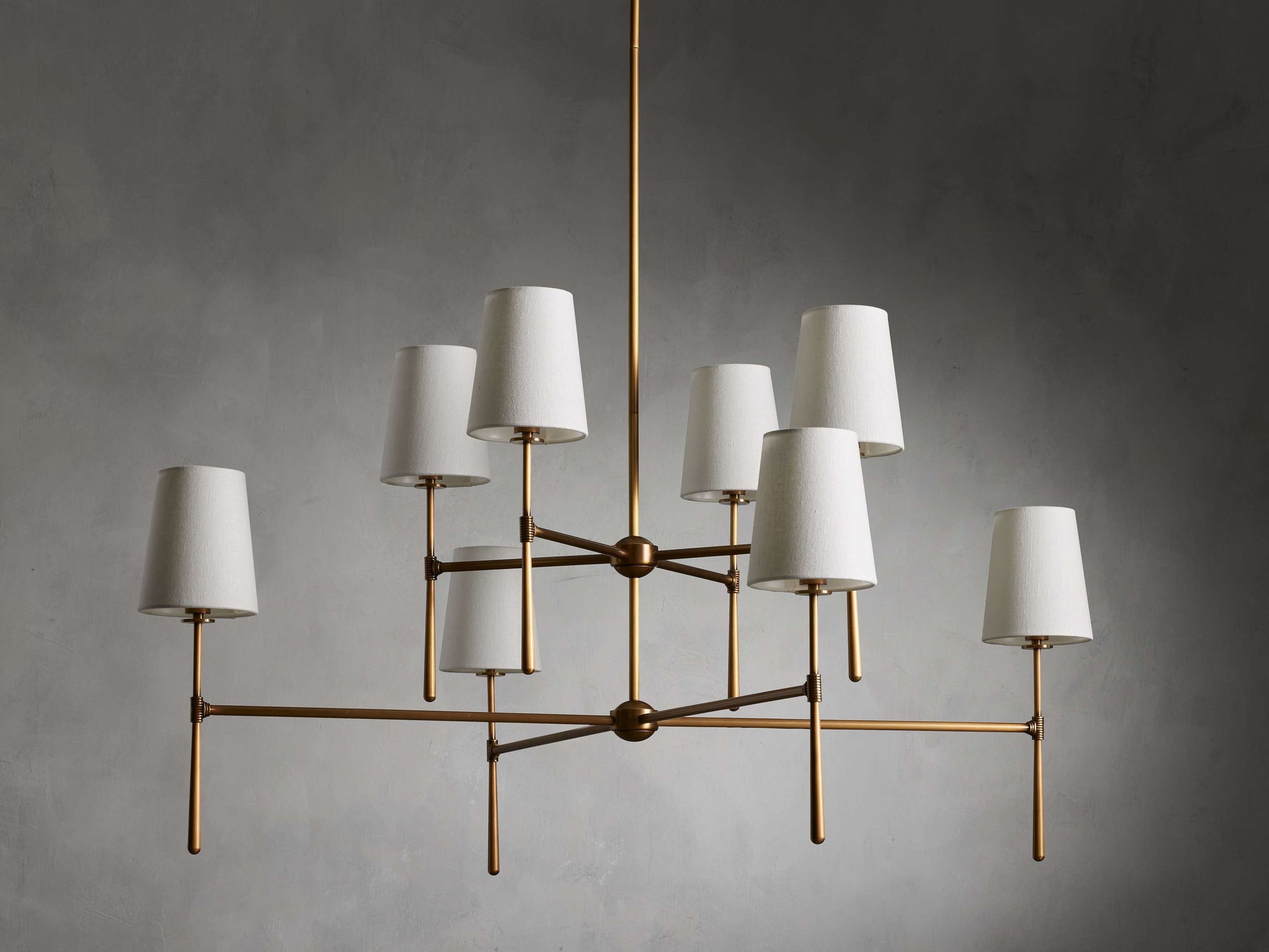 Rhodes Eight-Light Linen Shade Chandelier