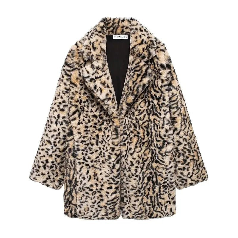 Selma Leopard Faux Fur Coat