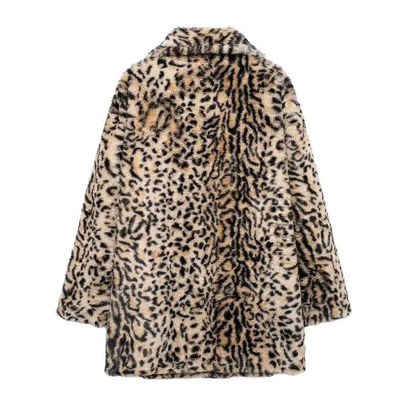 Selma Leopard Faux Fur Coat