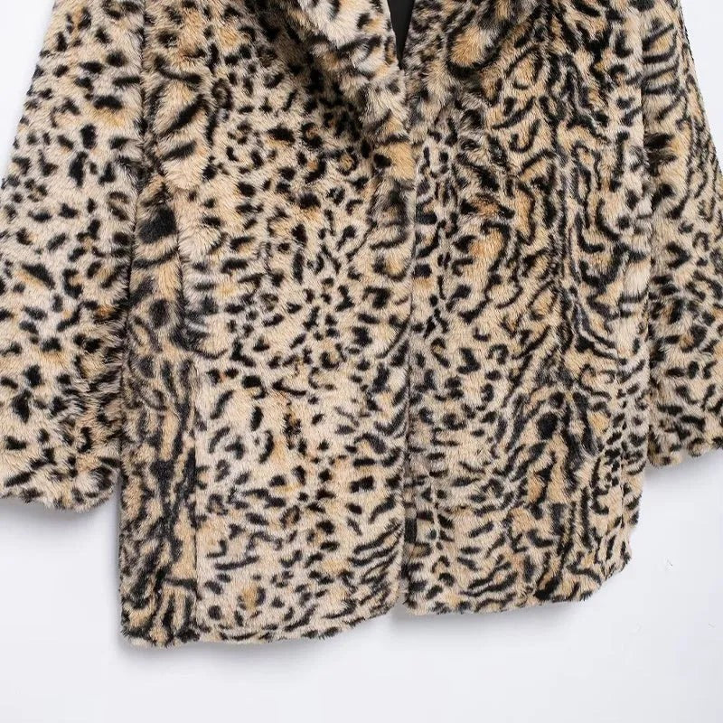 Selma Leopard Faux Fur Coat