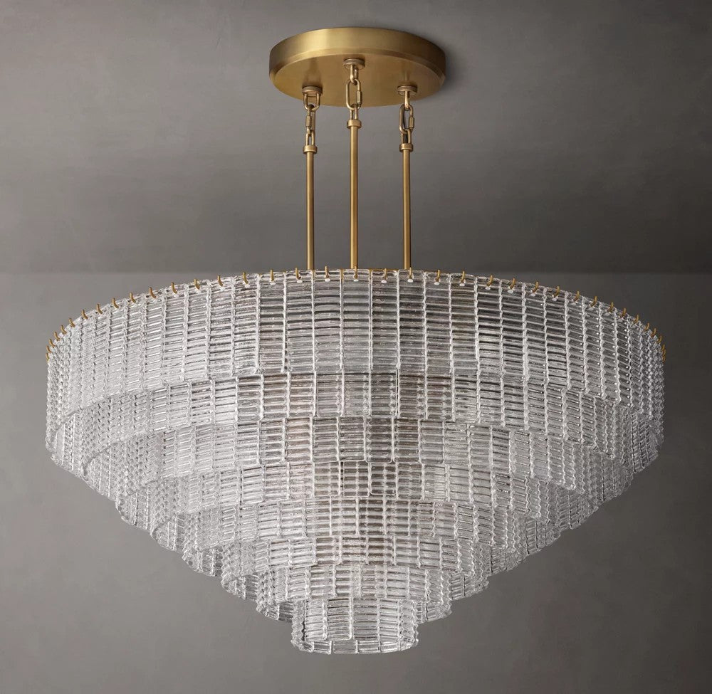 Sirene Clear Glass Round Chandelier