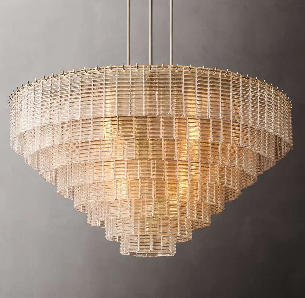 Sirene Clear Glass Round Chandelier