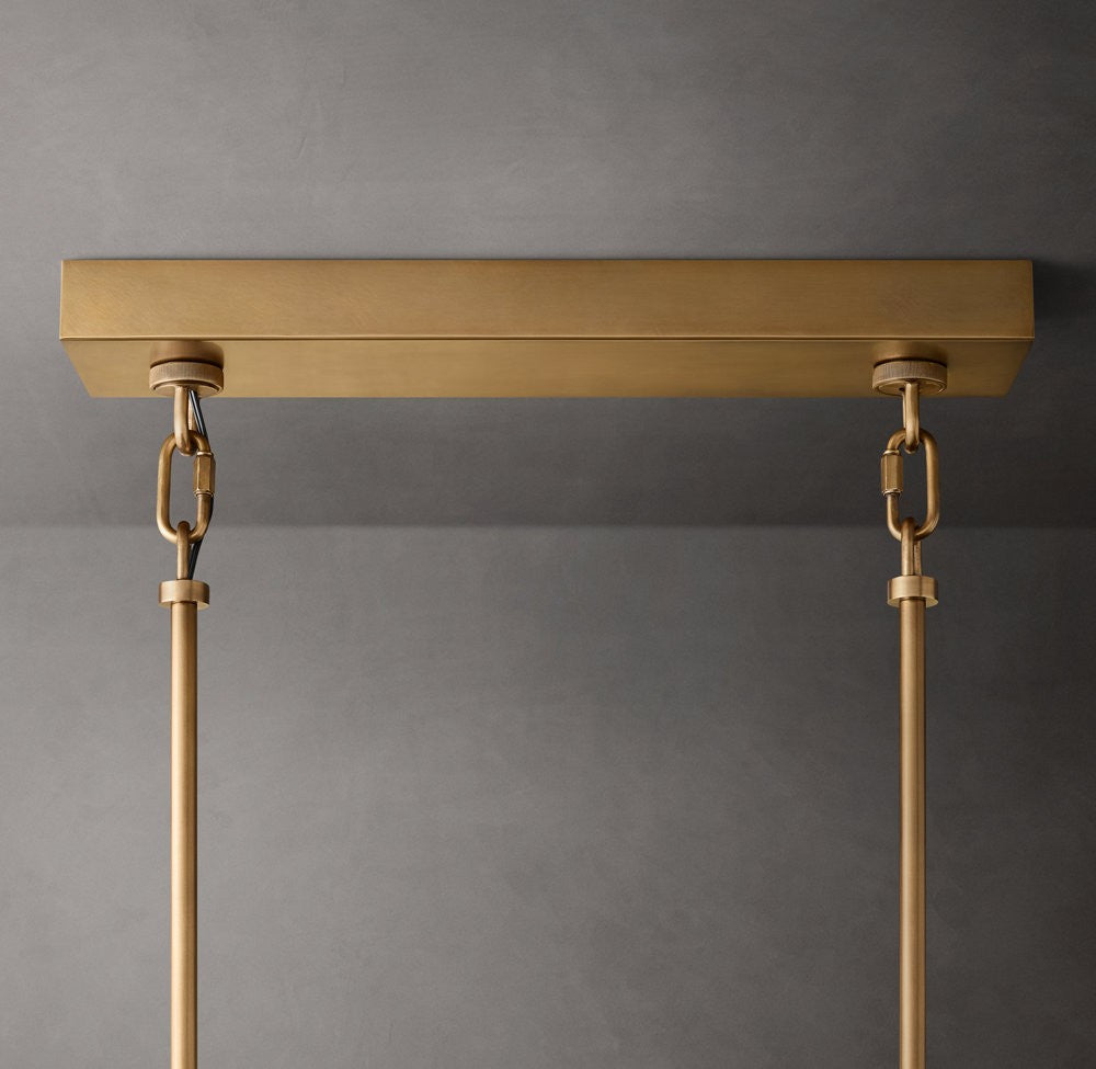 Sirene Smoke Glass Rectangular Chandelier