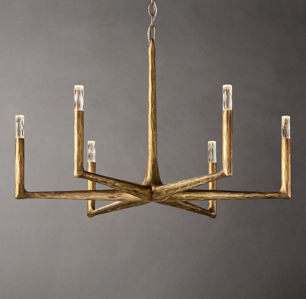 Thaddeus Forged Metal Round Chandelier