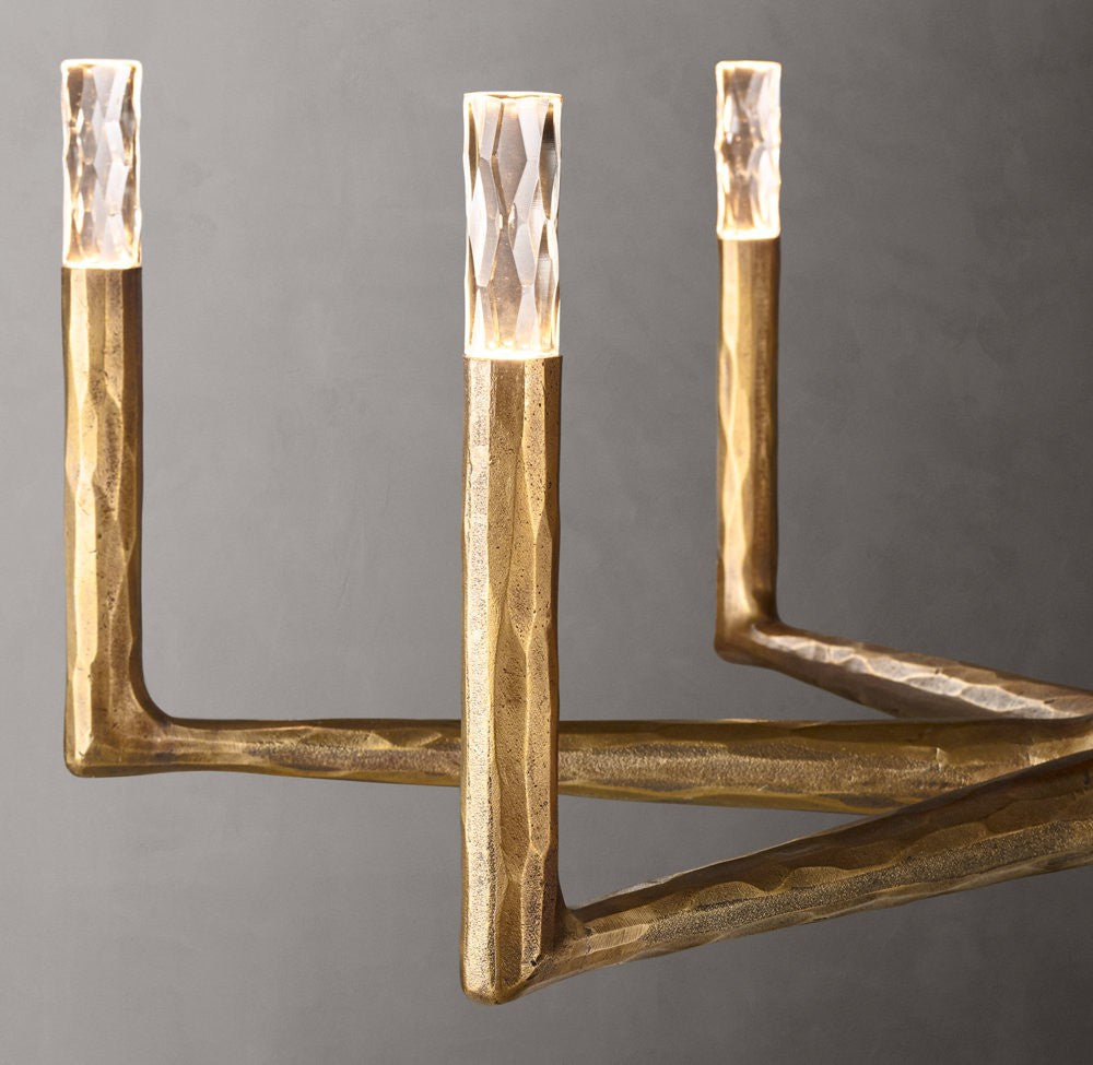 Thaddeus Forged Metal Round Chandelier