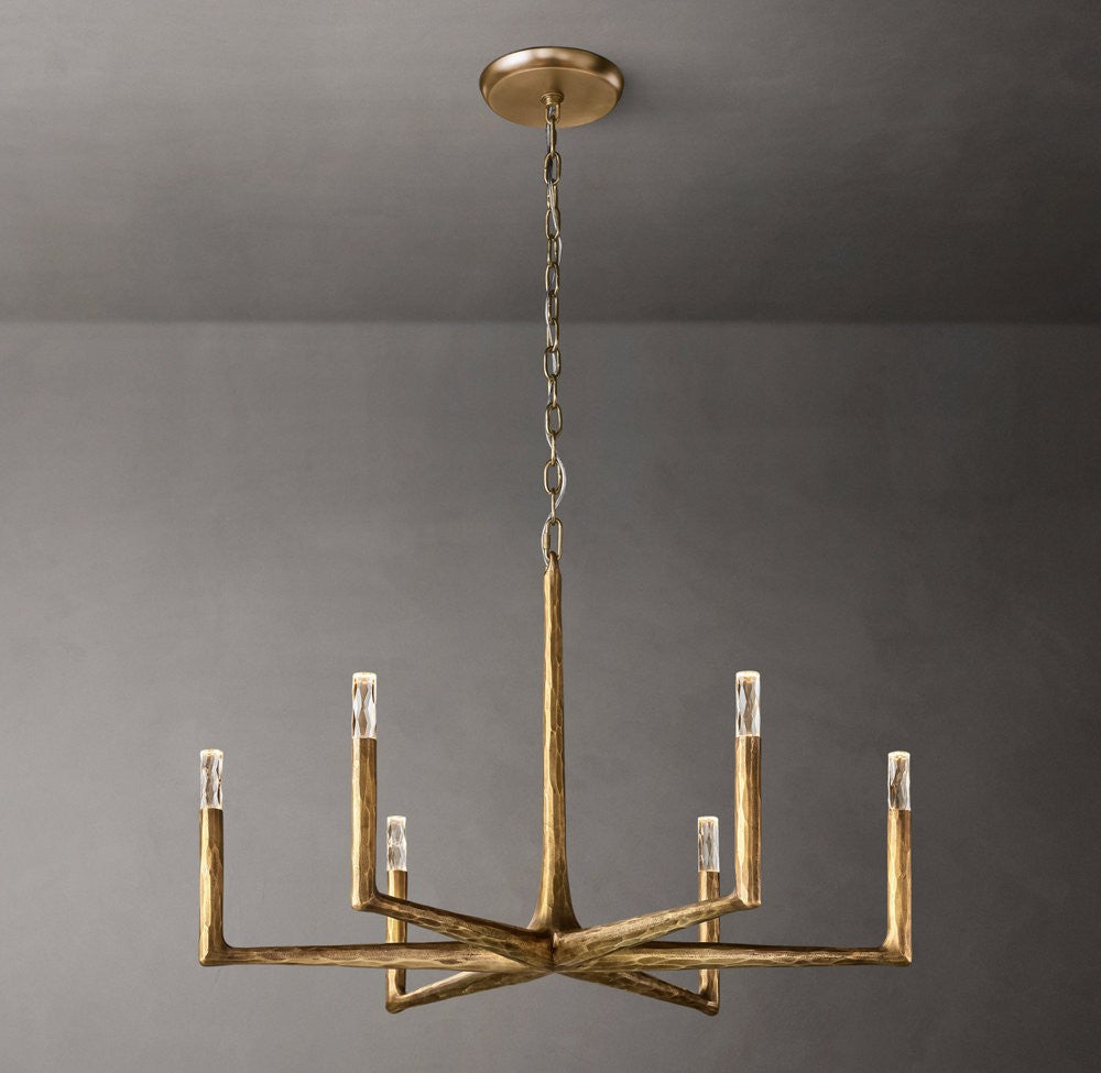 Thaddeus Forged Metal Round Chandelier